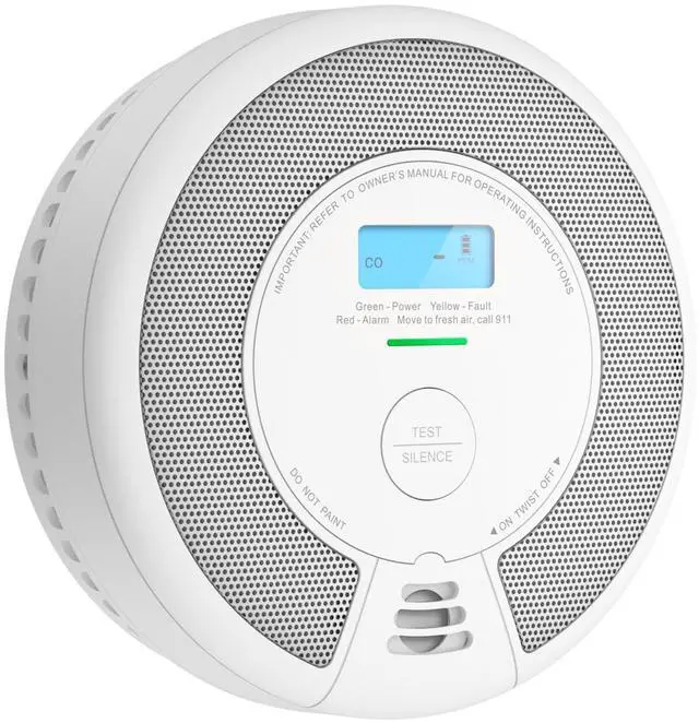 Main image of Smoke Detector Carbon Monoxide Detector Combo, SC07, 1-Pack | 10-Year Sealed Battery (Not Hardwired), 2-in-1 Smoke & CO Detection, LCD Display, UL 217 & UL 2034 Certified
