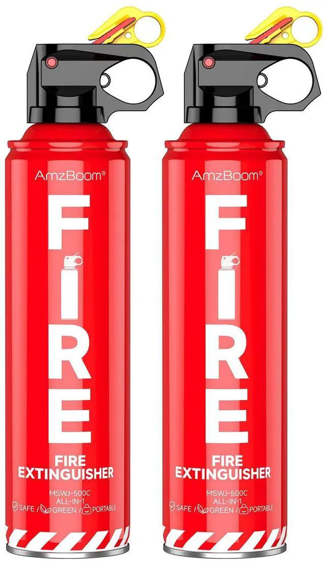 Main image of 2-Pack Fire Extinguisher for Home, Kitchen, Car, and Grill with Mounting Bracket Extinguishing Spray, Compact A, B, C, K Eco-Friendly, Prevents Reignition