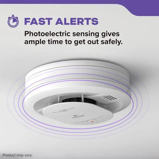 Alt view image 5 of 7 - Smoke & Carbon Monoxide Detector, AA Battery-Powered, 30CUDR, 1 Pack | 2-in-1 Detection with LED Status Lights, Easy Installation, and Loud 85dB Alarm, Ideal for Homes and Apartments