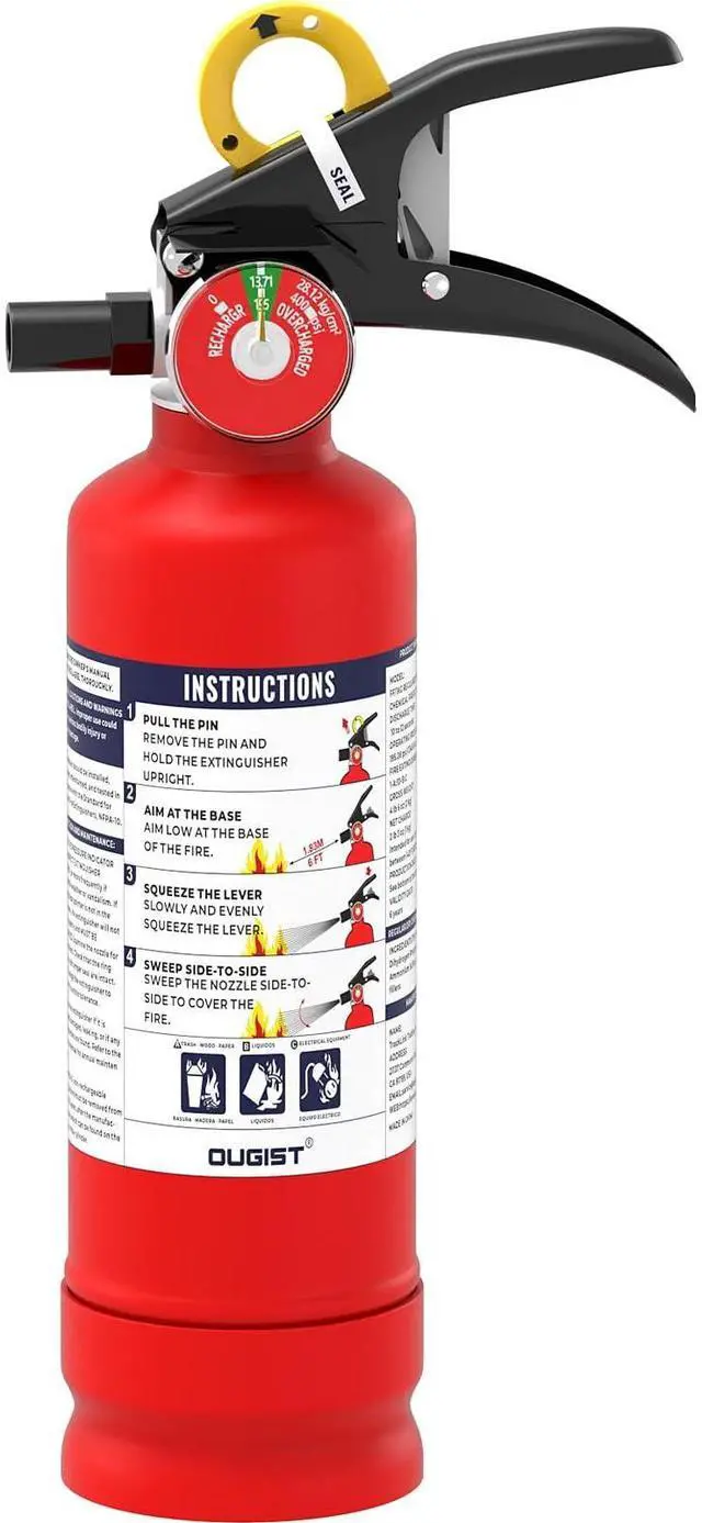 Main image of Signature ABC Fire Extinguisher for Home, 2.5 lb, 1 Pack | 1-A:10-B:C Rated Dry Chemical Extinguisher Designed For Initial Household Fires In Kitchens, Garages And Living Areas