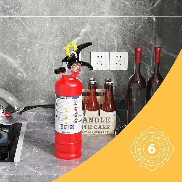 Alt view image 4 of 7 - Signature ABC Fire Extinguisher for Home, 2.5 lb, 1 Pack | 1-A:10-B:C Rated Dry Chemical Extinguisher Designed For Initial Household Fires In Kitchens, Garages And Living Areas