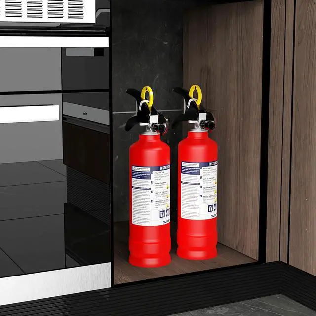 Alt view image 6 of 7 - Signature ABC Fire Extinguisher for Home, 2.5 lb, 1 Pack | 1-A:10-B:C Rated Dry Chemical Extinguisher Designed For Initial Household Fires In Kitchens, Garages And Living Areas