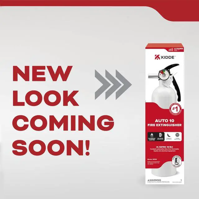 Alt view image 3 of 7 - Auto 10 Fire Extinguisher for Cars and Trucks, 10-B:C, M10G | Motor Vehicle Extinguisher for Small Flammable Liquids/Gases and Electrical Fires, 2.9 lb. Dry Chemical