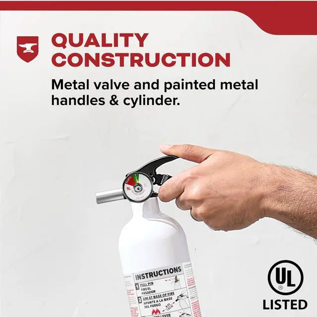 Alt view image 5 of 7 - Auto 10 Fire Extinguisher for Cars and Trucks, 10-B:C, M10G | Motor Vehicle Extinguisher for Small Flammable Liquids/Gases and Electrical Fires, 2.9 lb. Dry Chemical