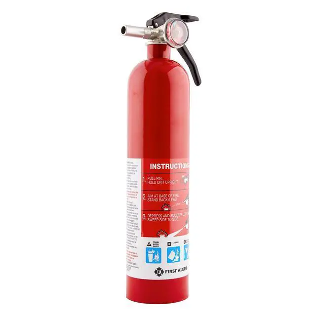 Alt view image 2 of 7 - Fire Extinguisher, Standard Home Use | HOME1, UL RATED 1-A:10-B:C, Red 1-Pack
