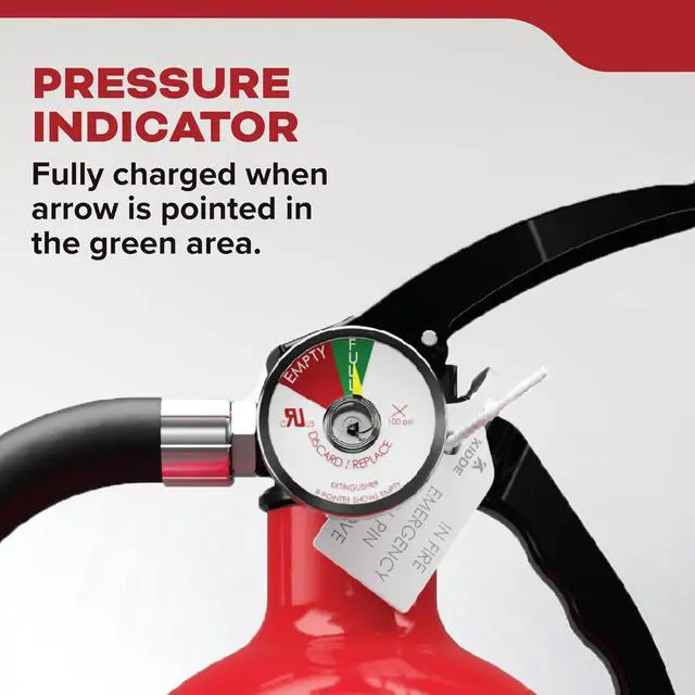 Alt view image 6 of 7 - Living Area Fire Extinguisher for Home, 2-A:10-B:C, KD143-210ABC | Residential Multi-Purpose Extinguisher for Small to Medium Common Household Fires, 4lb. Dry Chemical