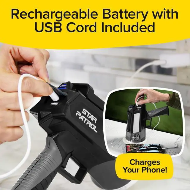 Alt view image 4 of 7 - Platinum Rechargeable Spotlight, Tactical Flashlight, 10 Modes | Super Bright Rechargeable Spotlight with 10 Light Modes, Turbo Boost, Phone Charger & Kickstand for Camping & Emergencies