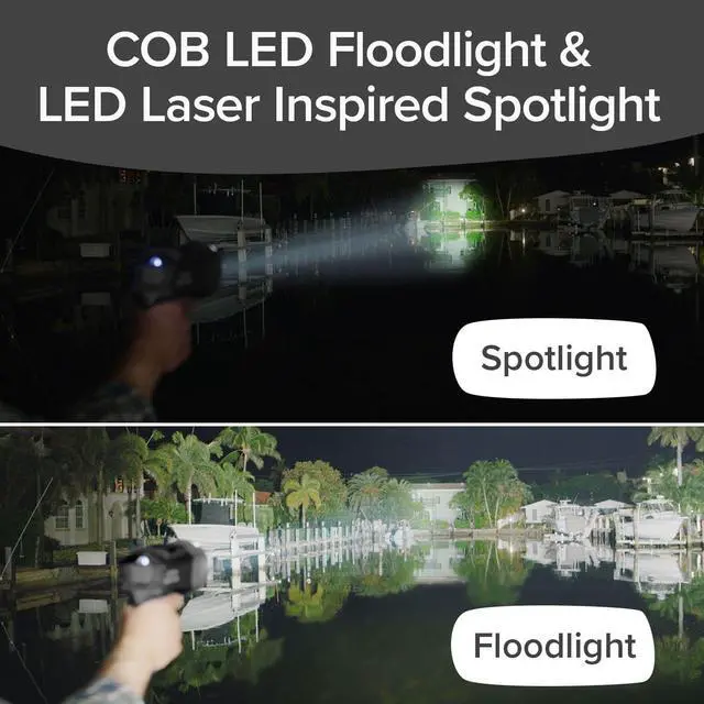 Alt view image 5 of 7 - Platinum Rechargeable Spotlight, Tactical Flashlight, 10 Modes | Super Bright Rechargeable Spotlight with 10 Light Modes, Turbo Boost, Phone Charger & Kickstand for Camping & Emergencies