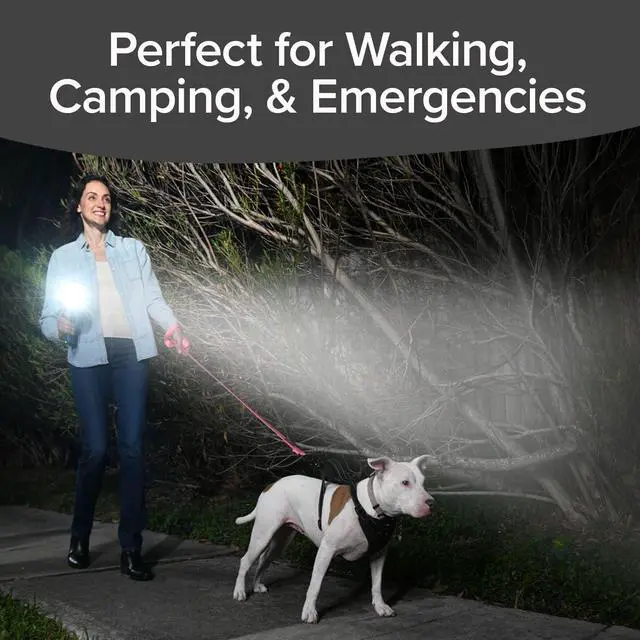 Alt view image 6 of 7 - Platinum Rechargeable Spotlight, Tactical Flashlight, 10 Modes | Super Bright Rechargeable Spotlight with 10 Light Modes, Turbo Boost, Phone Charger & Kickstand for Camping & Emergencies