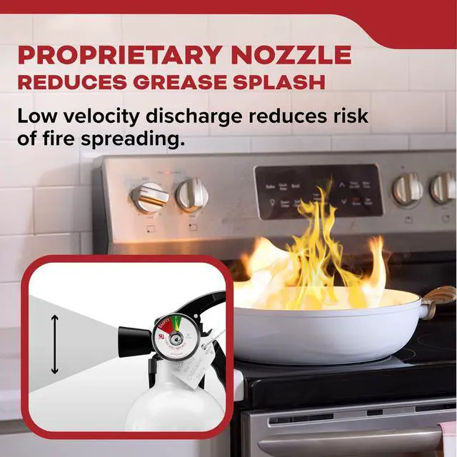 Alt view image 4 of 7 - Kitchen Fire Extinguisher, 711A, RESSP | Home Extinguisher for Small Cooking Oil and Grease Fires in Residential Kitchens, 2.5 lb. Dry Chemical