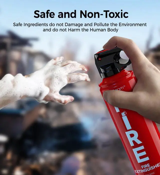 Alt view image 6 of 6 - Fire Extinguishers Water-based for Home Kitchen, Car, & Boat 3 PackPortable Small Fire Spray with Mounting BracketsA,B,C,K Multi-Purpose Fire Protection, Eco-Friendly, Compact & Easy to Use