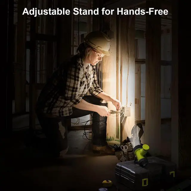 Alt view image 4 of 7 - Rechargeable Spotlight Flashlight with 2000,000 High Lumen LED, IP67 Waterproof Long Running Spot Light searchlight, Impact Resistant Handheld Spotlight with Foldable Stand and Red Lens
