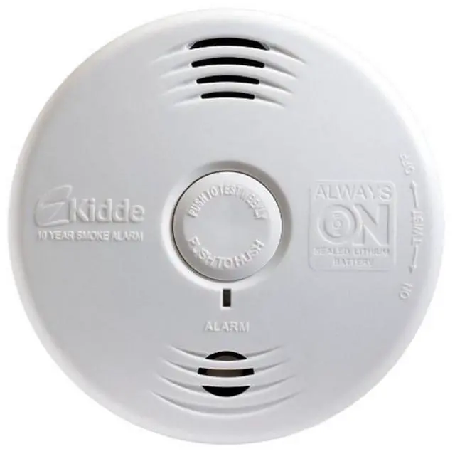 Main image of Smoke Detector, 10-Year Battery, Photoelectric Sensor Smoke Alarm, White
