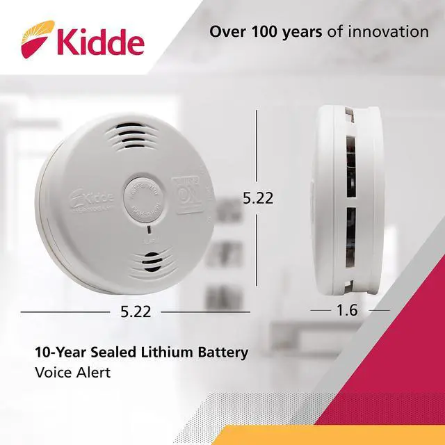 Alt view image 3 of 7 - Smoke Detector, 10-Year Battery, Photoelectric Sensor Smoke Alarm, White