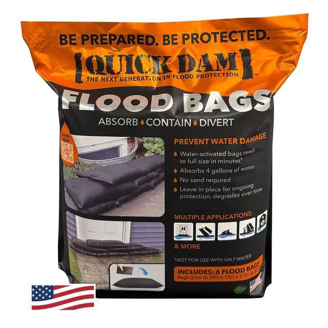 Alt view image 2 of 7 - QD1224-6 Water Activated Flood Bags 1ft x 2ft, 6-Pack