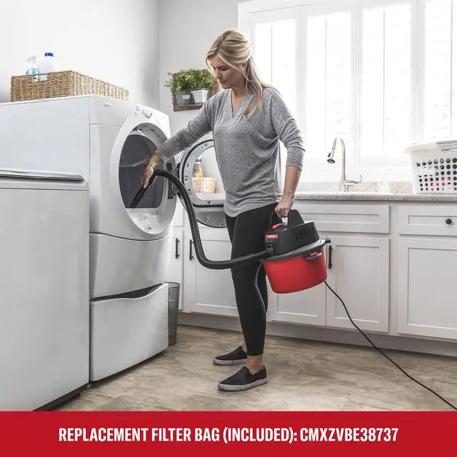 Alt view image 5 of 7 - CMXEVBE17250 2.5 Gallon 2.5 Peak HP Wet Dry Shop Vacuum