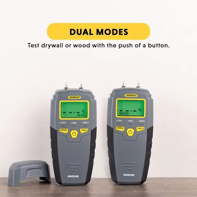 Alt view image 3 of 7 - MMD4E Moisture Meter for Wood, Walls & Water Leak Detection | Pinless wood moisture meter for drywall & walls. Detects mold & humidity. Water leak detector for home moisture testing