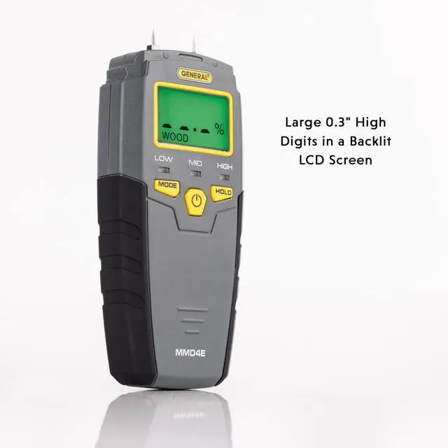 Alt view image 6 of 7 - MMD4E Moisture Meter for Wood, Walls & Water Leak Detection | Pinless wood moisture meter for drywall & walls. Detects mold & humidity. Water leak detector for home moisture testing