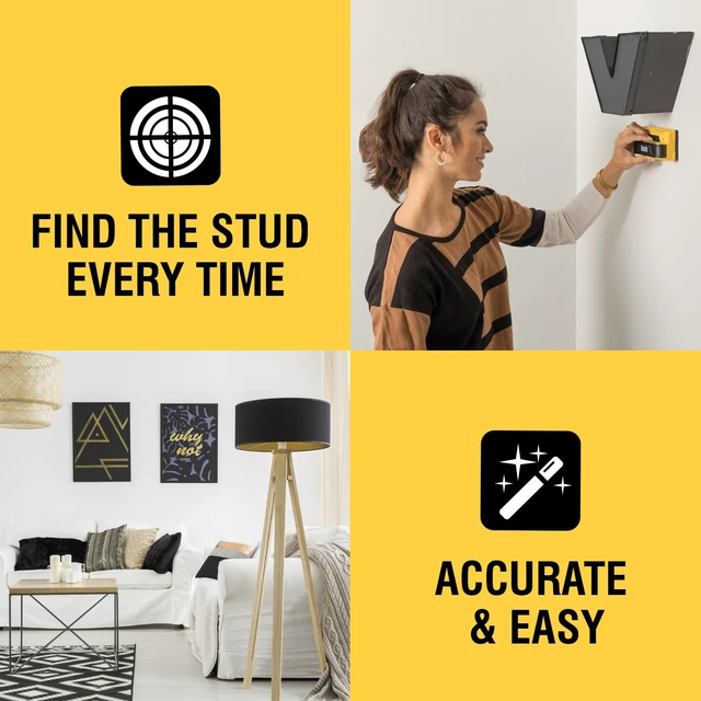 Alt view image 6 of 6 - ProSensor M150/X990 9-Sensor Stud Finder, AC Wire Warning Accurate Stud Finder Wall Scanner With Electric Wire Finder, Wood and Metal Stud Detector, Made in the USA