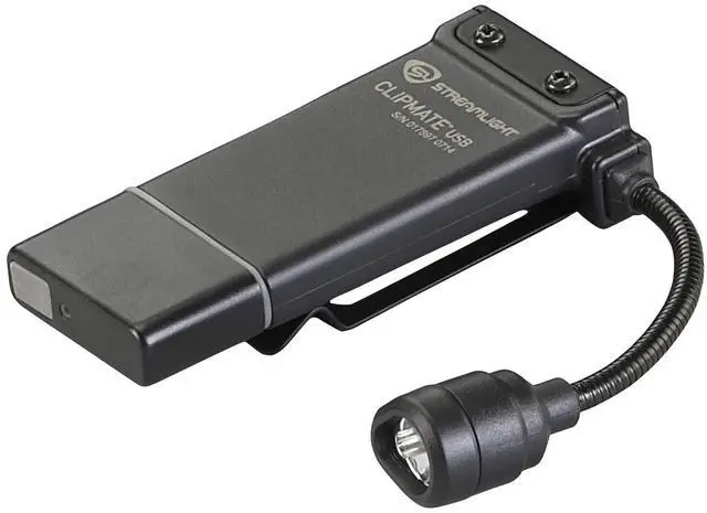 Main image of 61125 ClipMate 70-Lumen 500-Candela White LED Flashlight, Black