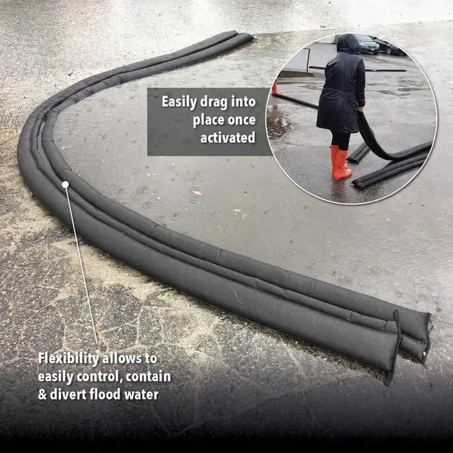 Alt view image 7 of 7 - QD610-1 Water Activated Flood Barrier 10 feet, 1-Pack