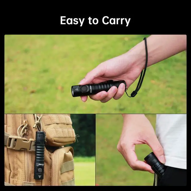 Alt view image 4 of 6 - FC11C Led Flashlight Rechargeable High Lumen 1200 | 90 High CRI Small Flashlight, Super Bright EDC Flashlight IP68 Waterproof, 155Meters, Magnetic Flash Light for Home (5000K)