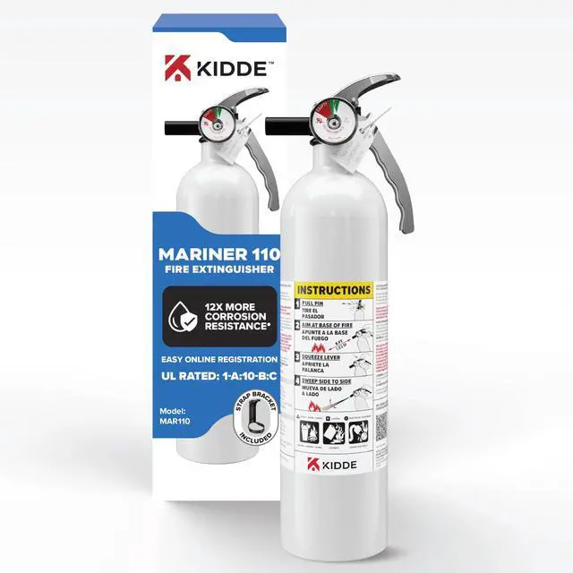 Main image of Mariner 110 Fire Extinguisher for Boats, 1-A:10-B:C, MAR110, 1 Pack | Coast Guard Approved Watercraft Extinguisher for Small Common Marine Fires, 2.5 lb. Dry Chemical