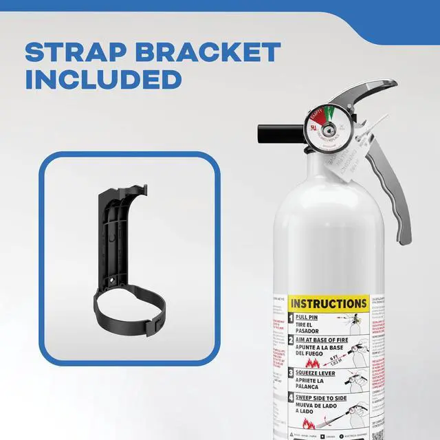 Alt view image 6 of 7 - Mariner 110 Fire Extinguisher for Boats, 1-A:10-B:C, MAR110, 1 Pack | Coast Guard Approved Watercraft Extinguisher for Small Common Marine Fires, 2.5 lb. Dry Chemical