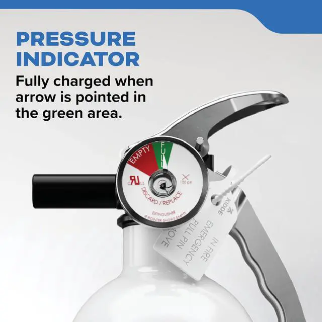 Alt view image 5 of 7 - Mariner 110 Fire Extinguisher for Boats, 1-A:10-B:C, MAR110, 1 Pack | Coast Guard Approved Watercraft Extinguisher for Small Common Marine Fires, 2.5 lb. Dry Chemical