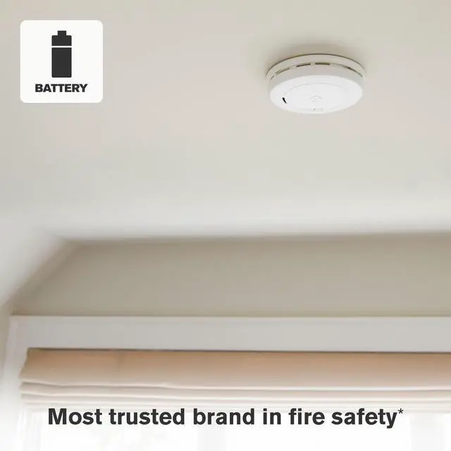 Alt view image 4 of 6 - Battery Combination Smoke & Carbon Monoxide Alarm | SMCO200, Slim Profile
