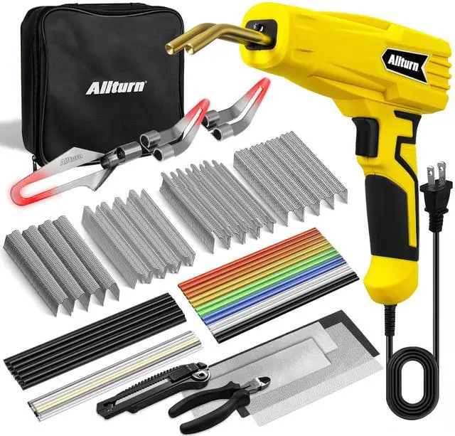 Main image of Plastic Welder 2 in 1 with the M8 Hot Cutting Tip(Yellow) | 38 PCS Welding Rods, 800 PCS Staples, Patent No. D970324