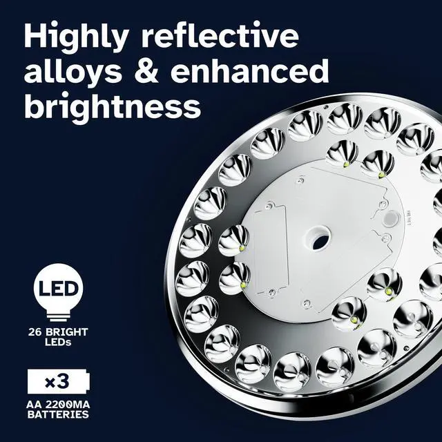 Alt view image 3 of 5 - Deluxe Solar Powered Flagpole Light, Silver | Dusk to Dawn 12+ Hours, 26 LED, 1300 Lumen, Waterproof, 100% Coverage