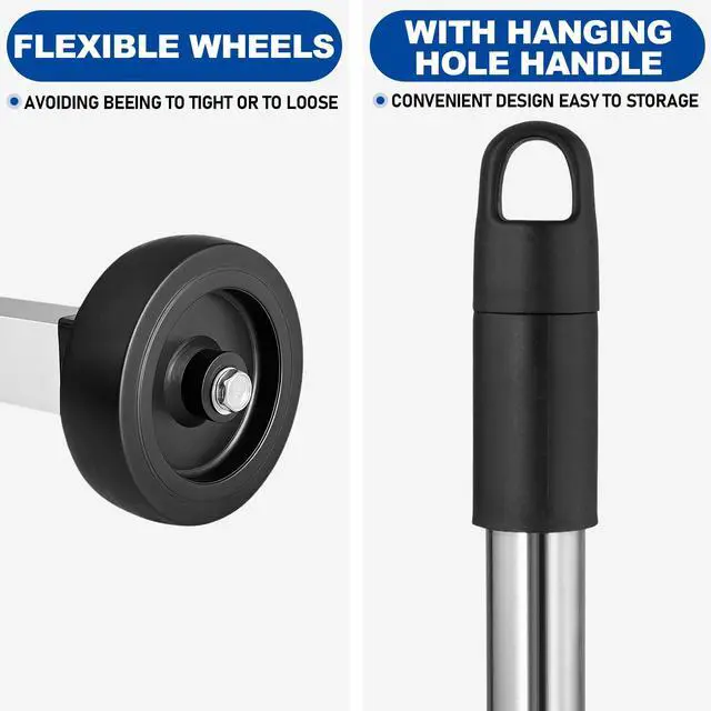 Alt view image 5 of 7 - Magnetic Pick Up Sweeper 17-inch Wide, 8.8 Lbs Magnet Pull Force | 8.8 Lbs, Rolling Magnetic Sweeper, Heavy Duty Magnet Pickup with Smooth Wheels, Yard Tools, Clean Nails for Construction