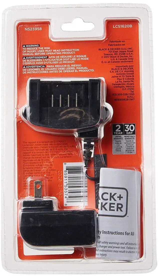 Alt view image 4 of 5 - 20V MAX Lithium Battery Charger, Compatible with 12V and 20V Battery, Battery Sold Separately (LCS1620B)