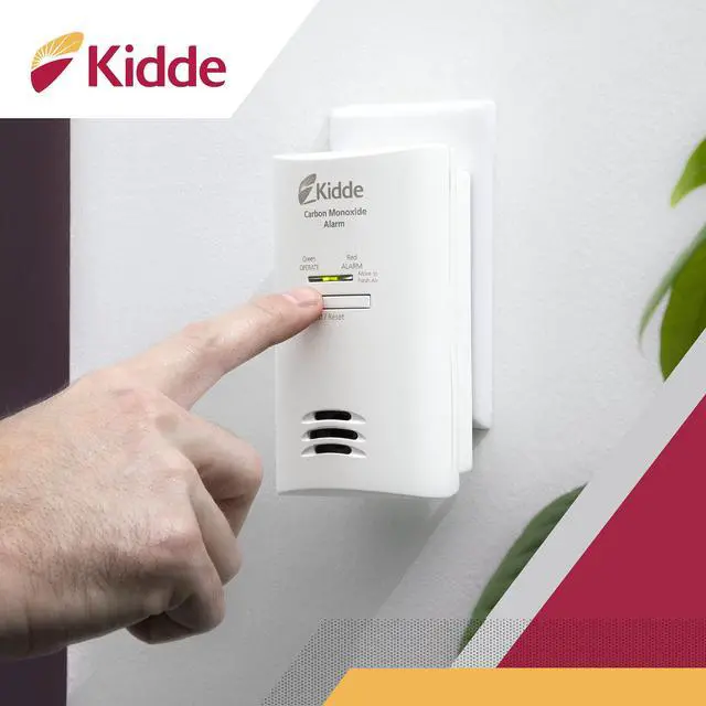 Alt view image 4 of 7 - Carbon Monoxide Detector, Plug-in Wall with AA Battery Backup, Test-Hush Button