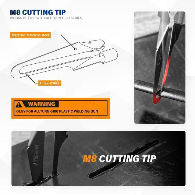 Alt view image 7 of 7 - Plastic Welder 2 in 1 with the M8 Hot Cutting Tip(Yellow) | 38 PCS Welding Rods, 800 PCS Staples, Patent No. D970324