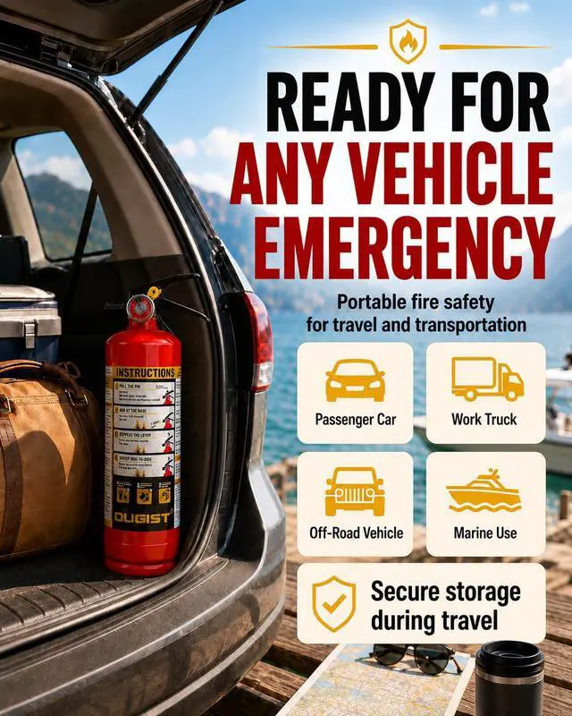 Alt view image 7 of 7 - Essential Fire Extinguisher for Home, 1-A:10-B:C, DRY1L, 1 Pack | Residential Multi-Purpose Extinguisher for Small Household, Kitchen, Garage and Vehicle Fires; 2.5 Lb, Dry Chemical
