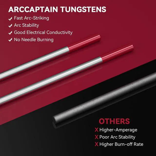 Alt view image 2 of 7 - TIG Welding Tungsten Electrode 10-Pack 3/32"x 7"(Red, WT20/EWth-2) | WT20/EWth-2