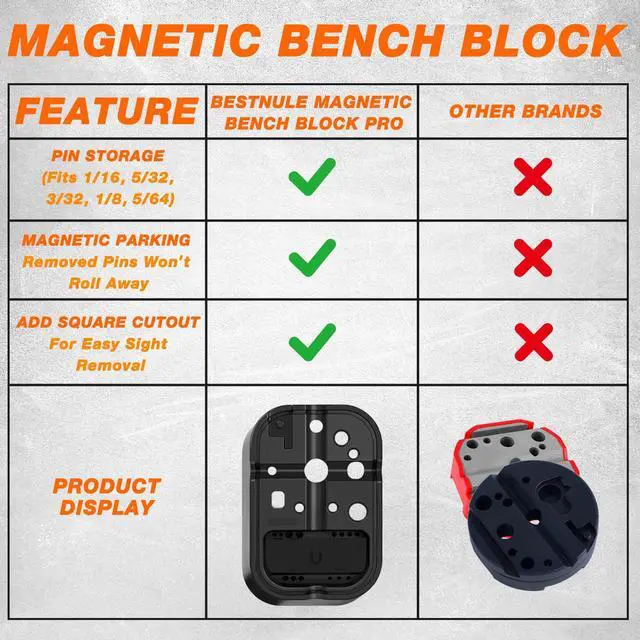 Alt view image 6 of 7 - 25pc Punch Set and Hammer, Roll Pin Punch Set with Bench Block | Complete Punch Set, Enhanced Magnetic Bench Block, 4 Replaceable Hammer Faces, Heat-Treated 40#Cr Steel, Compact Case