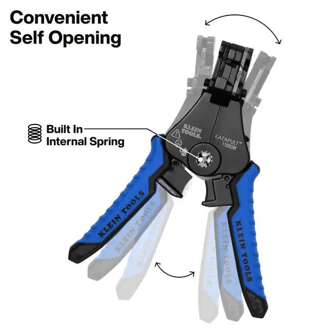 Alt view image 5 of 6 - 11063W Wire Cutter/Stripper, Heavy Duty Automatic Tool for 8-20 AWG Solid and 10-22 AWG Stranded Electrical Wire