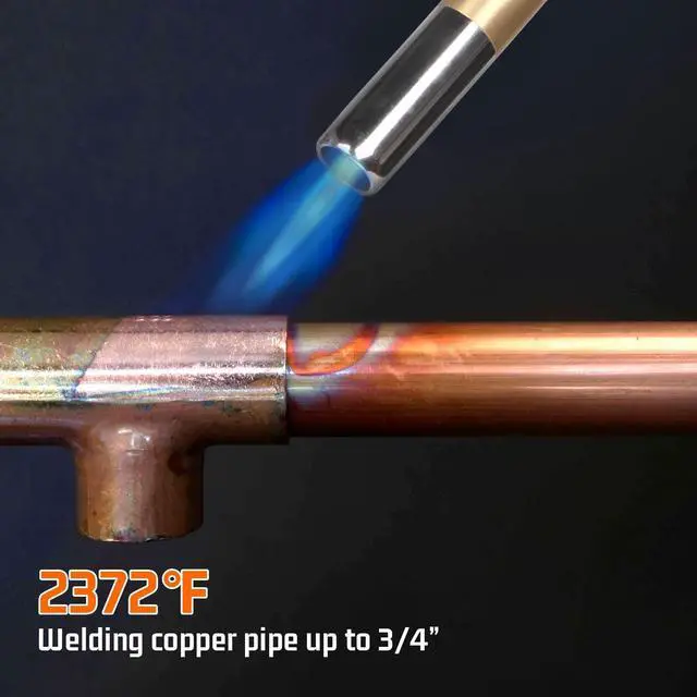 Alt view image 6 of 7 - Propane Torch Head, High Intensity Torch Head Trigger Start Gas Torch, Map Gas Torch Kit for Propane, Map and Mapp Gas, Mapp Gas Torch for Soldering, Welding, Cooking (Not Included Gas Tank)