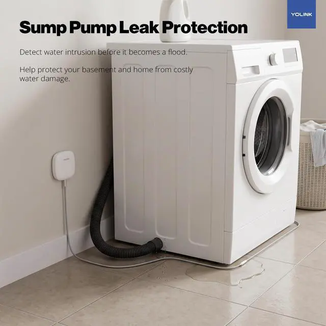 Alt view image 5 of 7 - Water Leak Sensor 2,1/4 Mile World's Longest Range Smart Home Water Leak Sensor,Water Leak Detector with Built-in Siren Up to 105dB,Works with Alexa and IFTTT- Hub Required,YS7904-UC