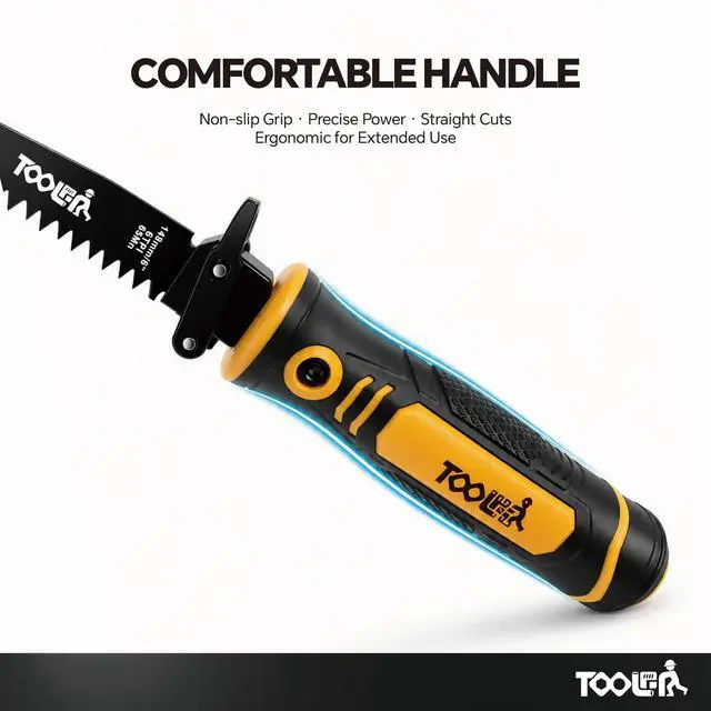 Alt view image 7 of 7 - 8-In-1 Multi Blades Hand Saw, Drywall, Hacksaw, Jab Saw & Wood Cutter Tool | Blade Quick Change Mechanism, For Cutting Drywall, Wood, Metel, Plastic, Plywood. Lightweight manual saw