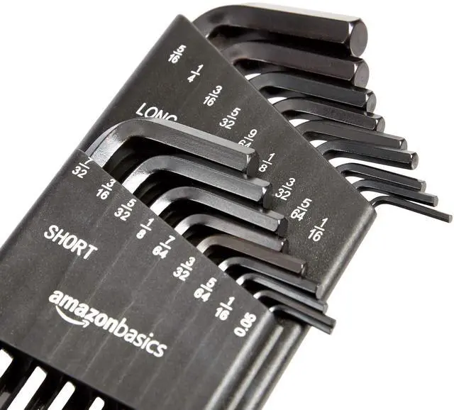 Alt view image 4 of 5 - 36-Piece Allen Wrench/Hex Key Set, SAE & Metric Sizes, Chrome Vanadium Steel with Long Arm, 2 Organized Storage Cases
