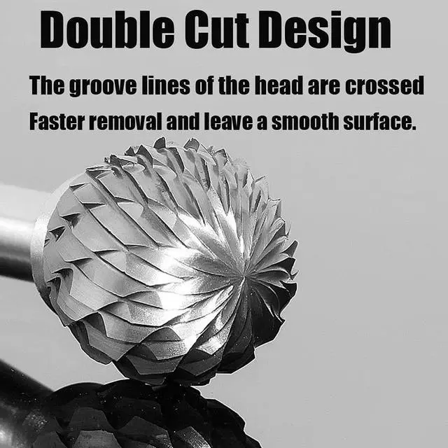 Alt view image 3 of 6 - Tungsten Carbide Rotary Burr Set for Dremel, 10PCS Carbide Double Cut Carving Burr Bits with 1/8 Shank Rotary Tool Accessories for Woodworking, Engraving, Drilling, Steel Metal Working