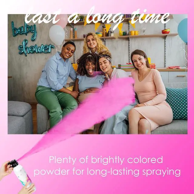 Alt view image 2 of 6 - Gender Reveal Fire Extinguisher Color Blaster | 2 Packs Baby Girl Pink Gender Reveal Extinguisher Smoke | Powder for Gender Reveal Decorations & IdeasPink