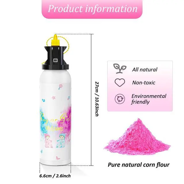 Alt view image 6 of 6 - Gender Reveal Fire Extinguisher Color Blaster | 2 Packs Baby Girl Pink Gender Reveal Extinguisher Smoke | Powder for Gender Reveal Decorations & IdeasPink