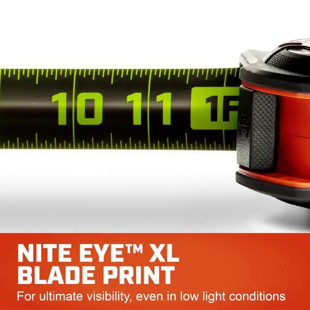 Alt view image 2 of 7 - Lufkin 25 Ft Workhorse Nite Eye Tape Measure, 2 Pack, L1125NESET2V