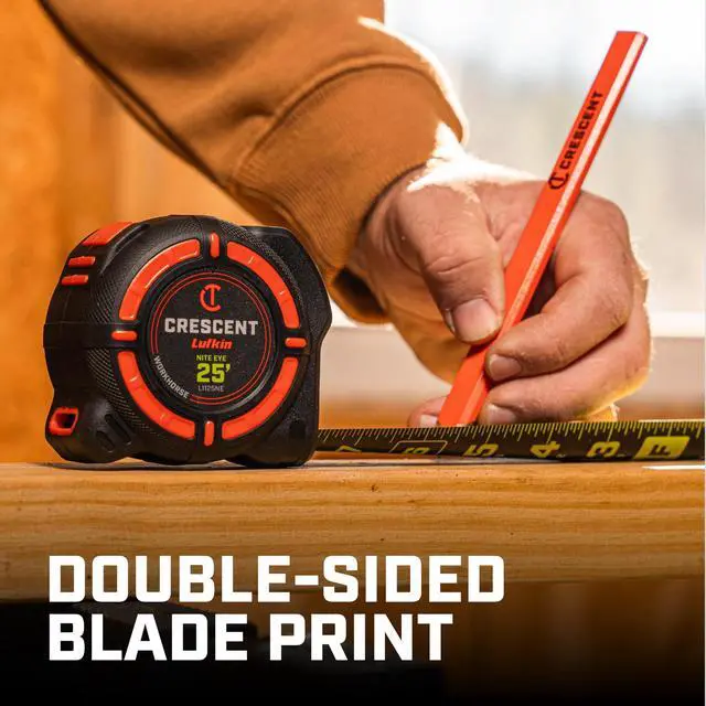 Alt view image 4 of 7 - Lufkin 25 Ft Workhorse Nite Eye Tape Measure, 2 Pack, L1125NESET2V