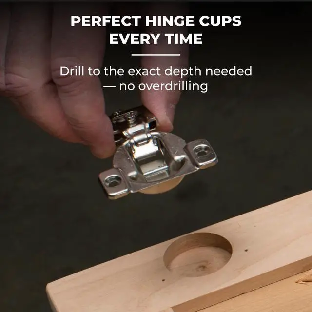 Alt view image 6 of 7 - Concealed Hinge Jig - 35mm Cup Drilling Jig - Adjustable Cabinet Door Installation Tool - KHI-Hinge